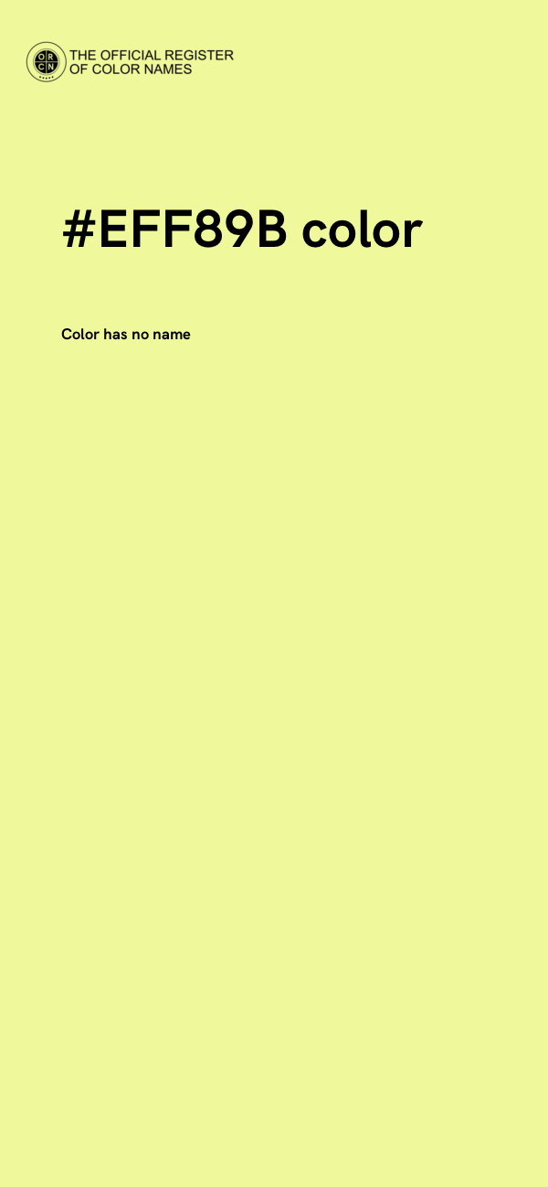 #EFF89B color image