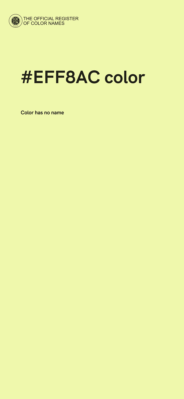 #EFF8AC color image