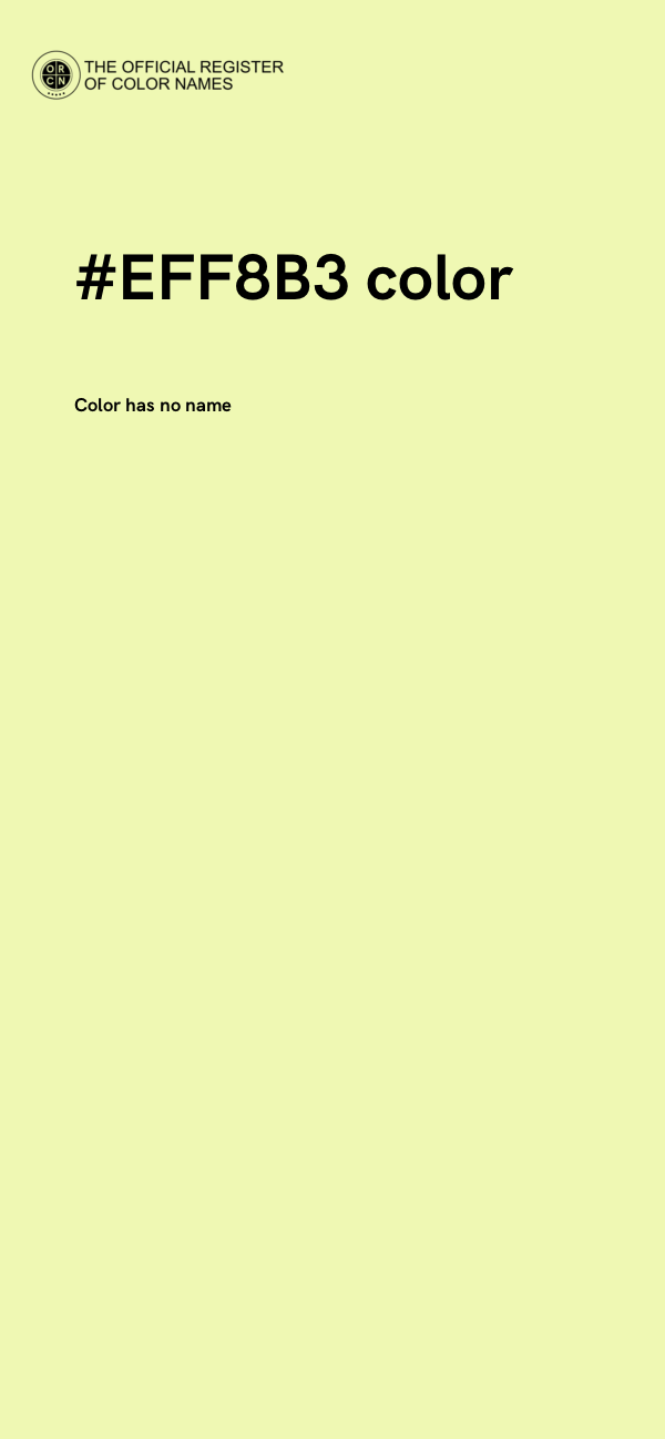 #EFF8B3 color image