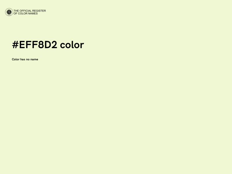 #EFF8D2 color image