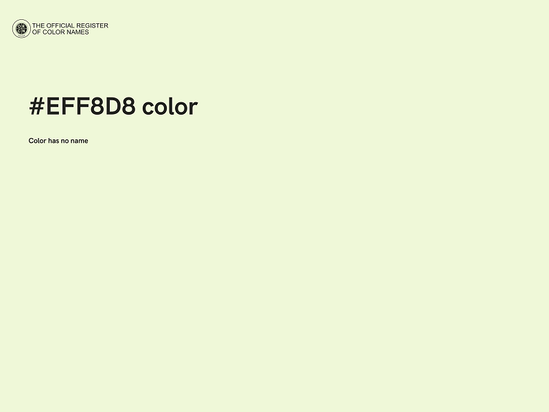 #EFF8D8 color image