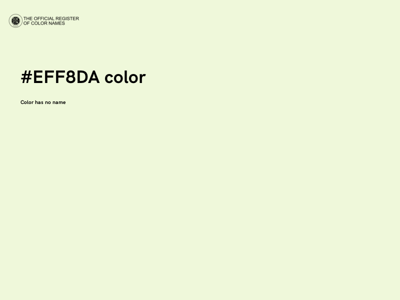 #EFF8DA color image