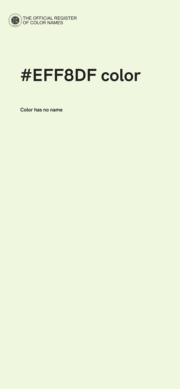 #EFF8DF color image