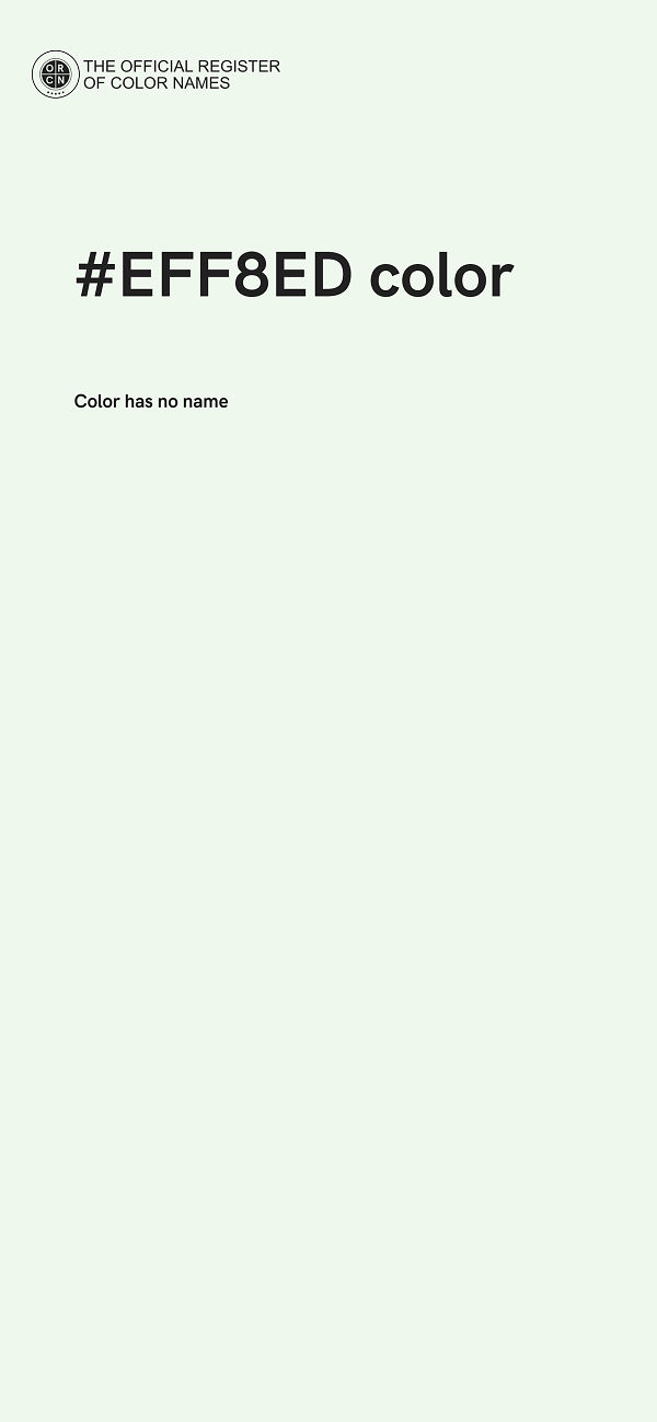 #EFF8ED color image
