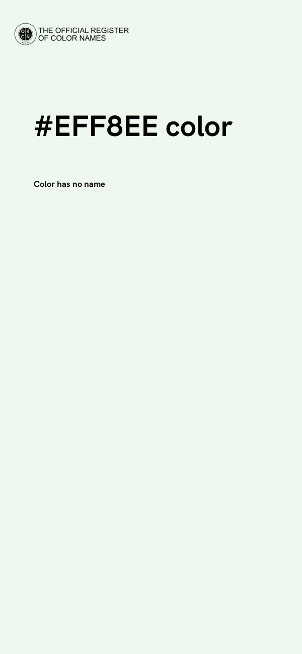 #EFF8EE color image