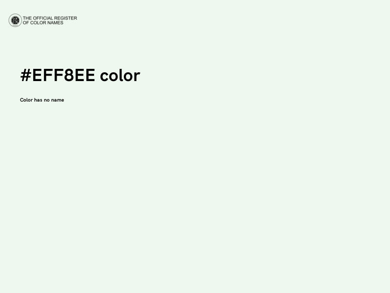 #EFF8EE color image