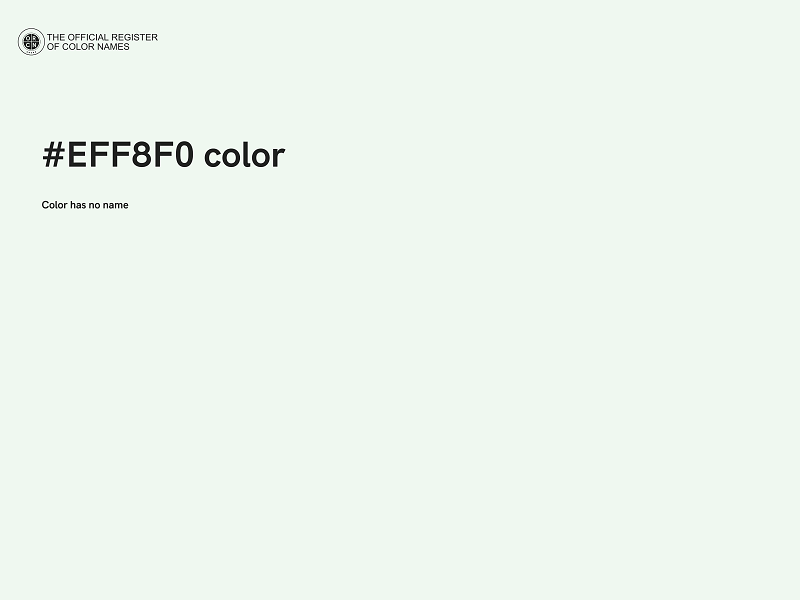 #EFF8F0 color image