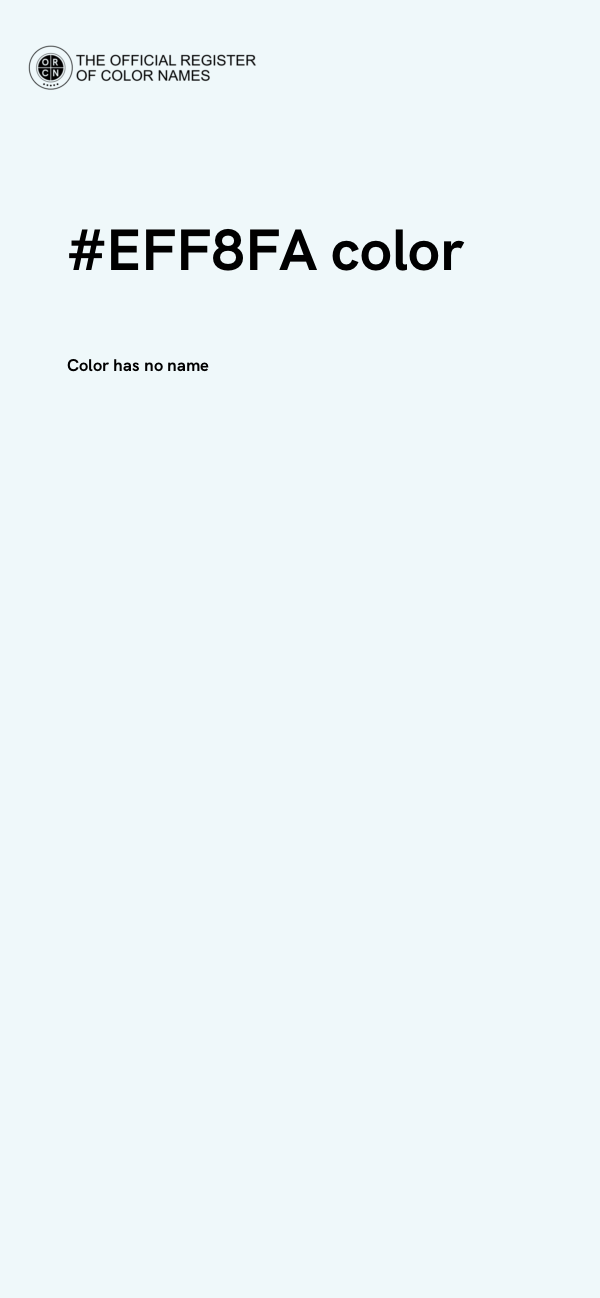 #EFF8FA color image