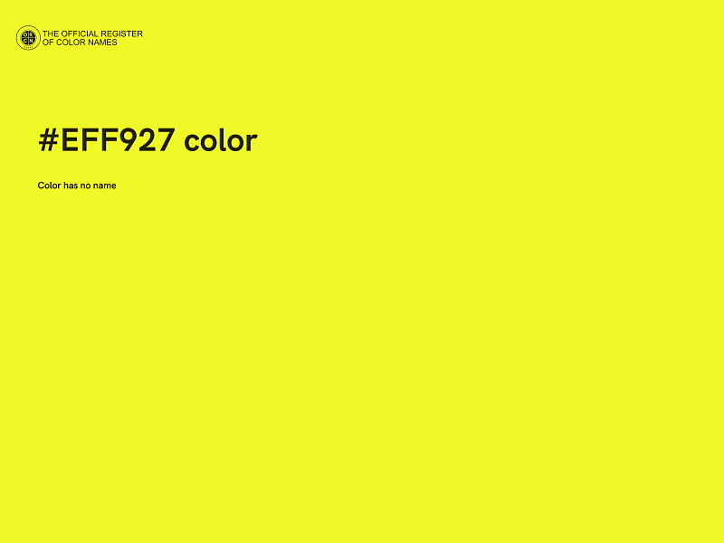 #EFF927 color image