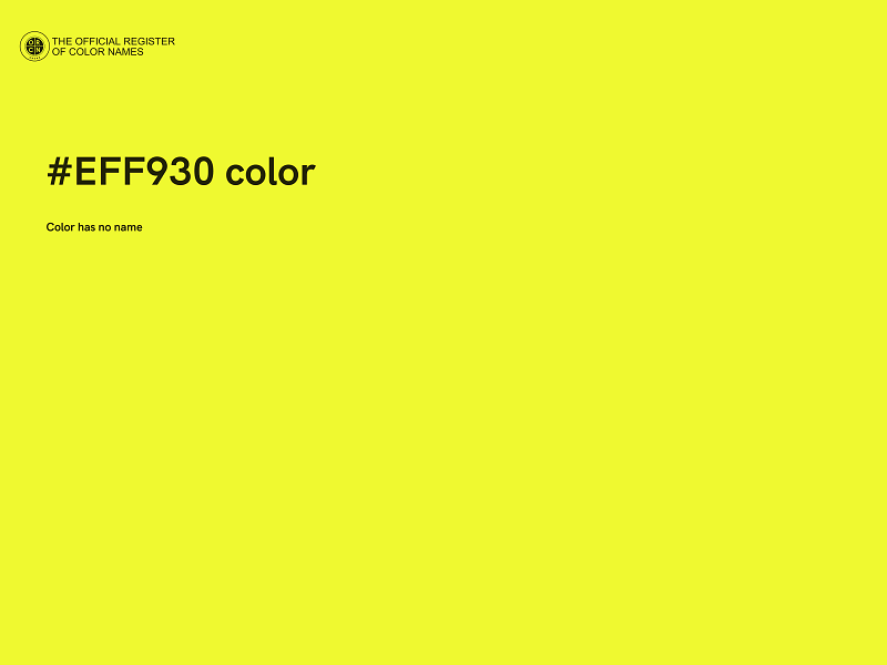 #EFF930 color image