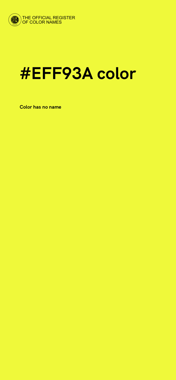 #EFF93A color image