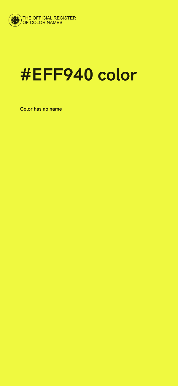 #EFF940 color image