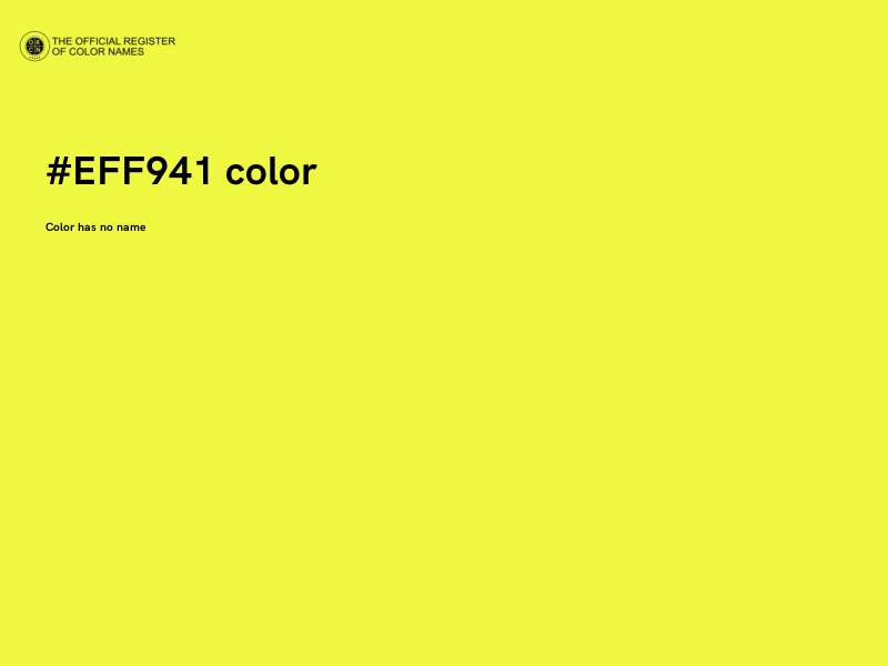 #EFF941 color image