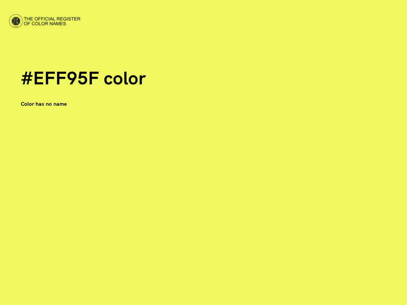 #EFF95F color image