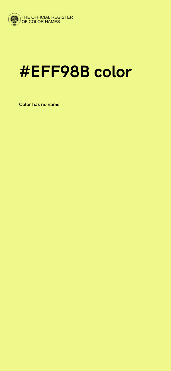 #EFF98B color image