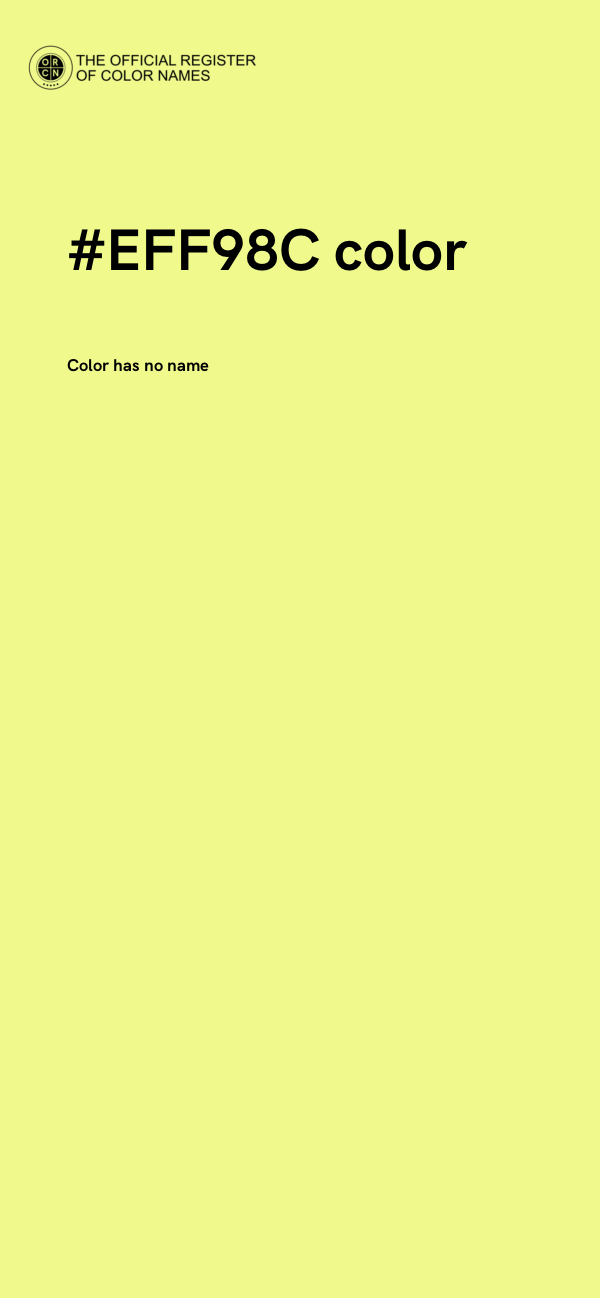 #EFF98C color image