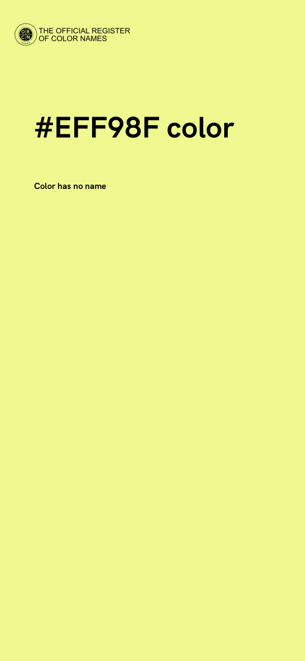 #EFF98F color image