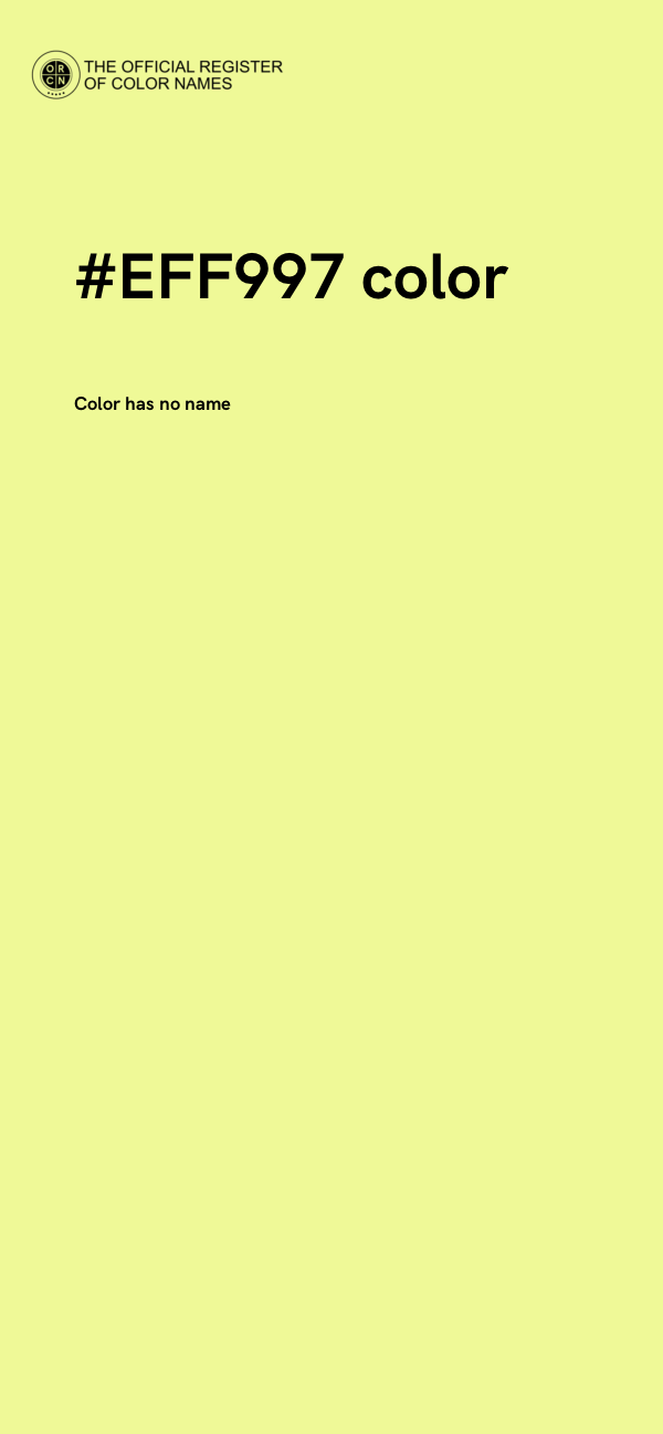 #EFF997 color image