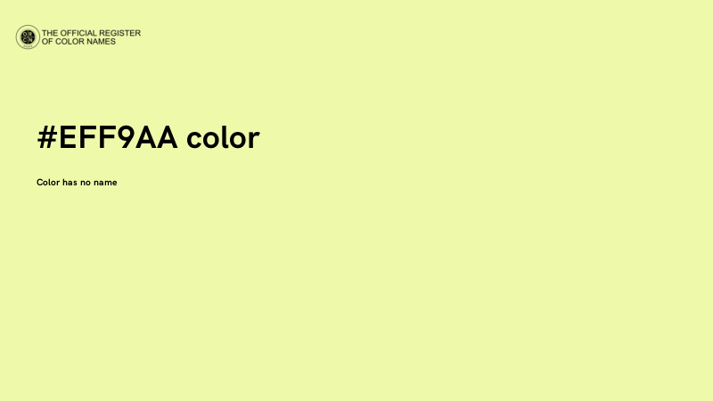 #EFF9AA color image