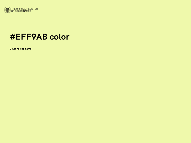 #EFF9AB color image