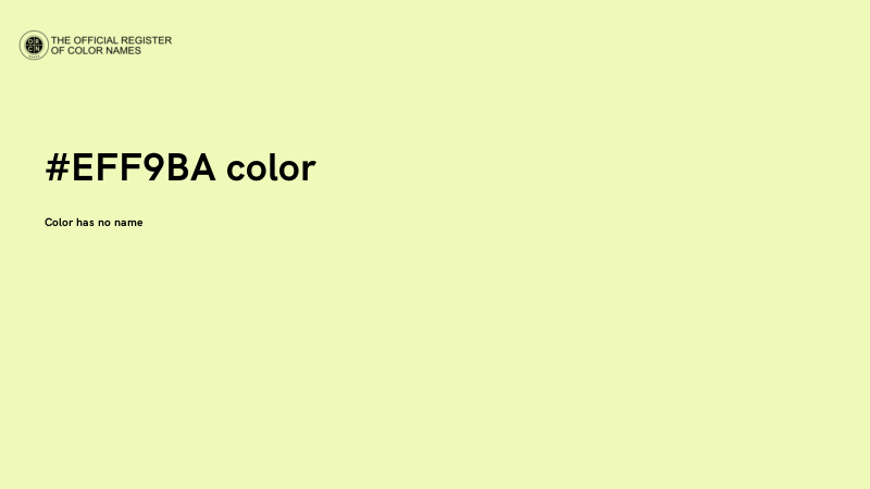 #EFF9BA color image
