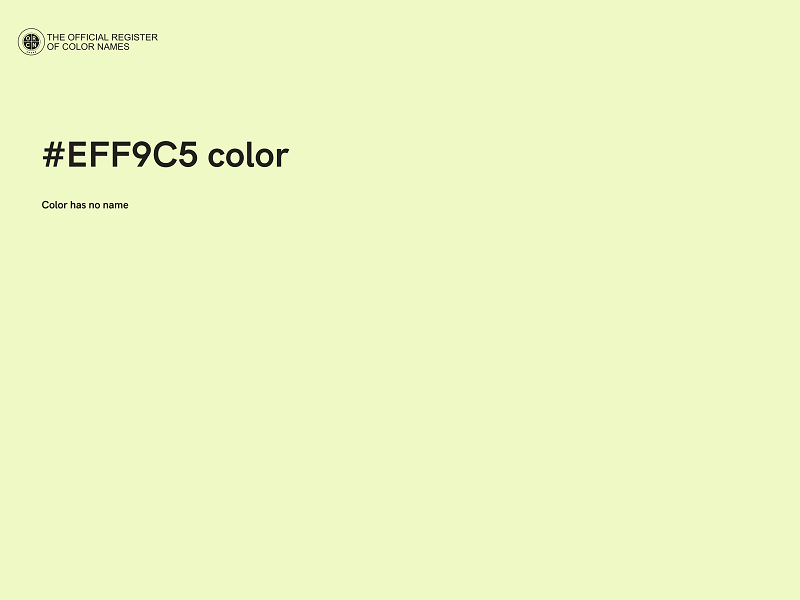#EFF9C5 color image