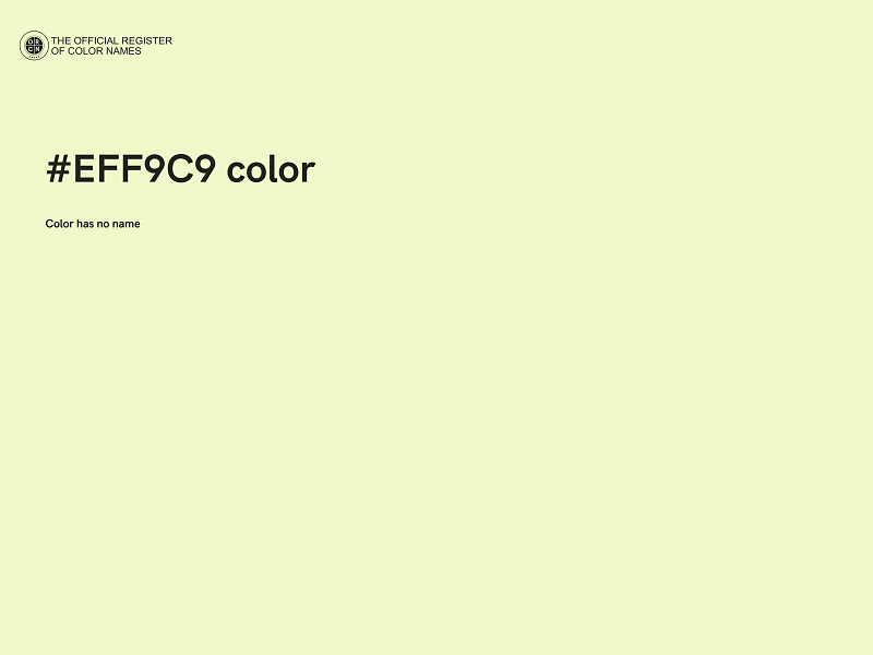 #EFF9C9 color image