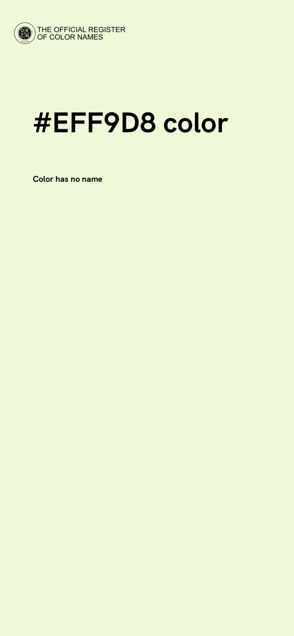 #EFF9D8 color image