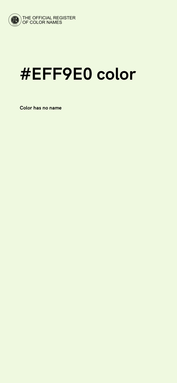 #EFF9E0 color image