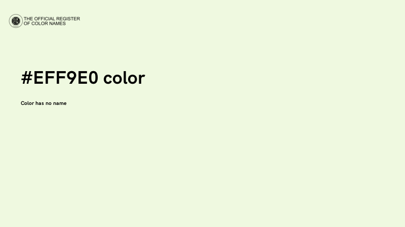 #EFF9E0 color image