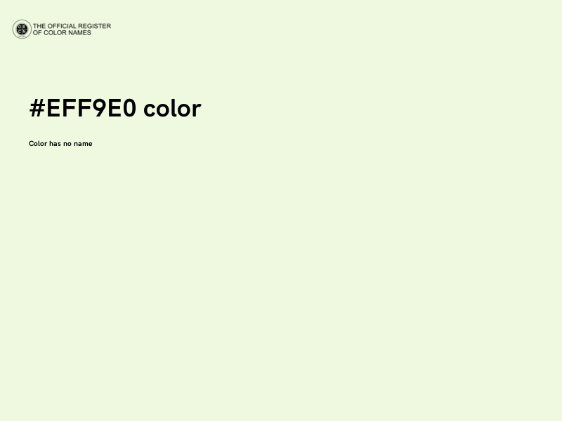 #EFF9E0 color image