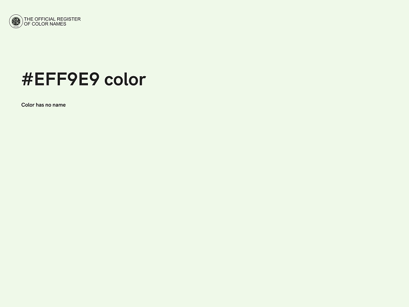 #EFF9E9 color image