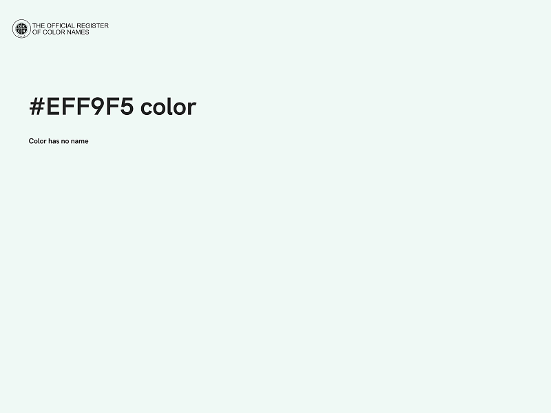 #EFF9F5 color image