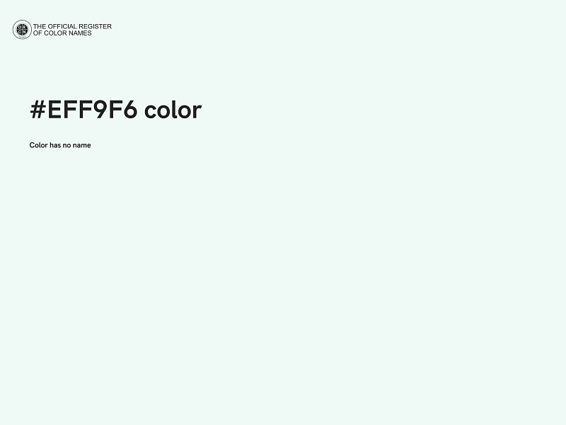 #EFF9F6 color image