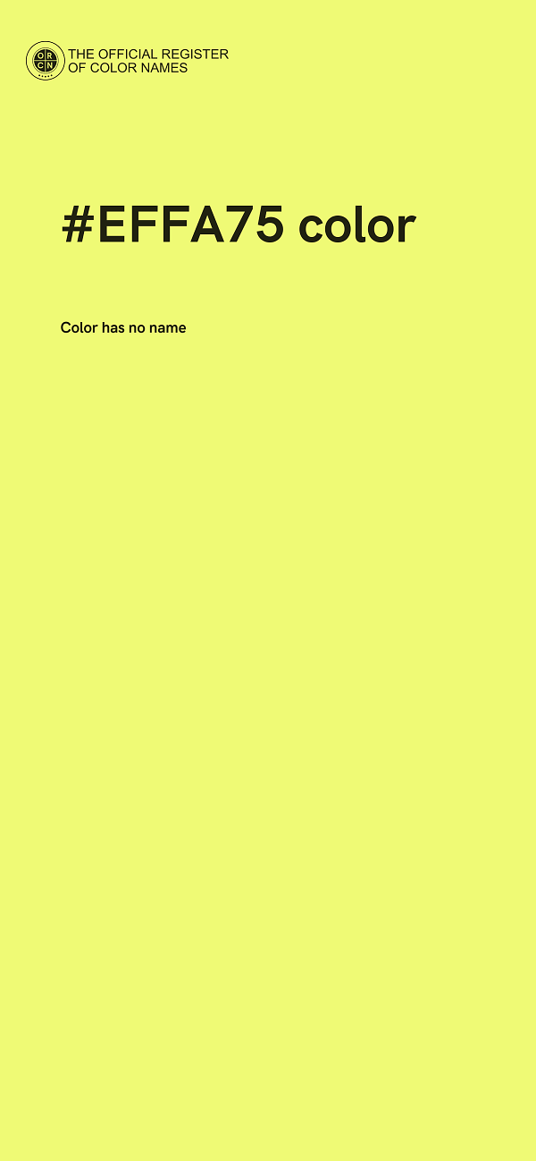 #EFFA75 color image