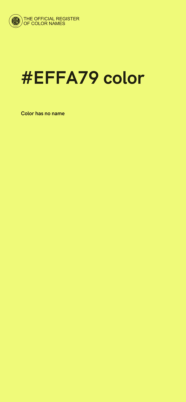 #EFFA79 color image