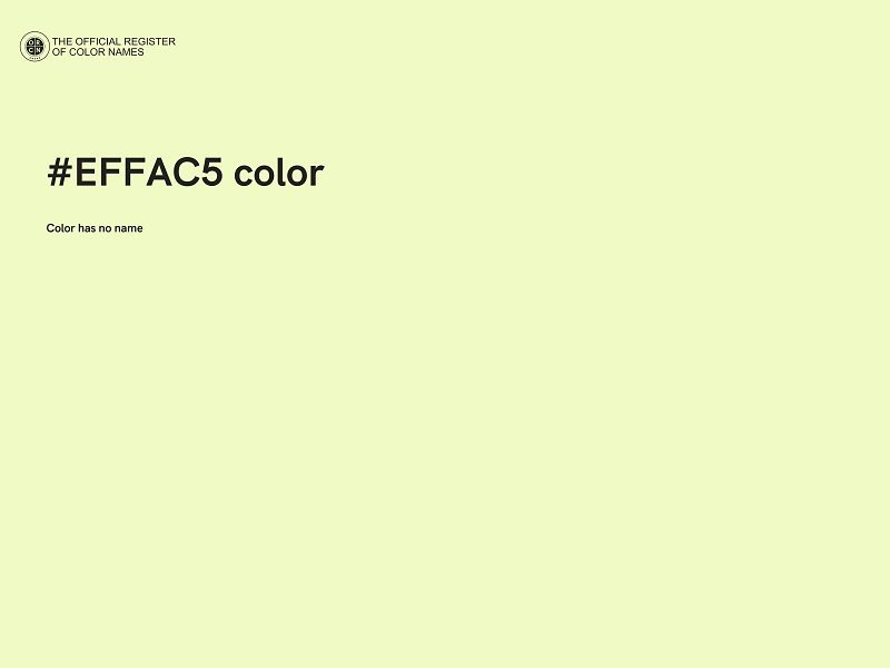 #EFFAC5 color image