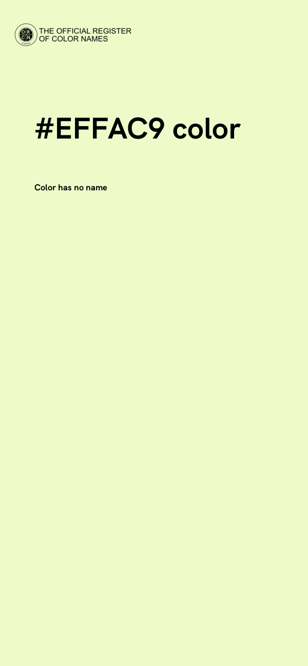 #EFFAC9 color image