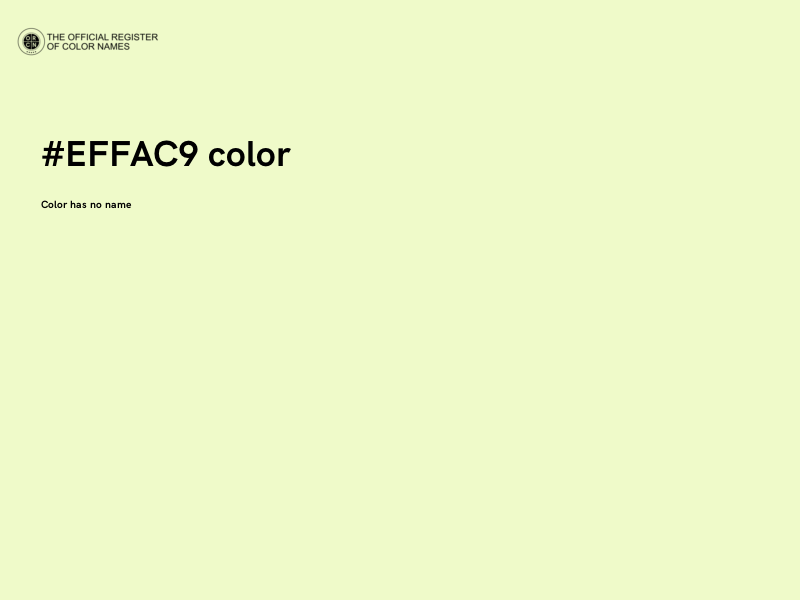 #EFFAC9 color image