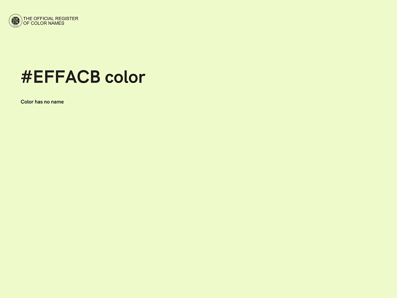 #EFFACB color image