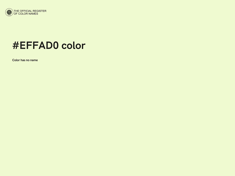 #EFFAD0 color image