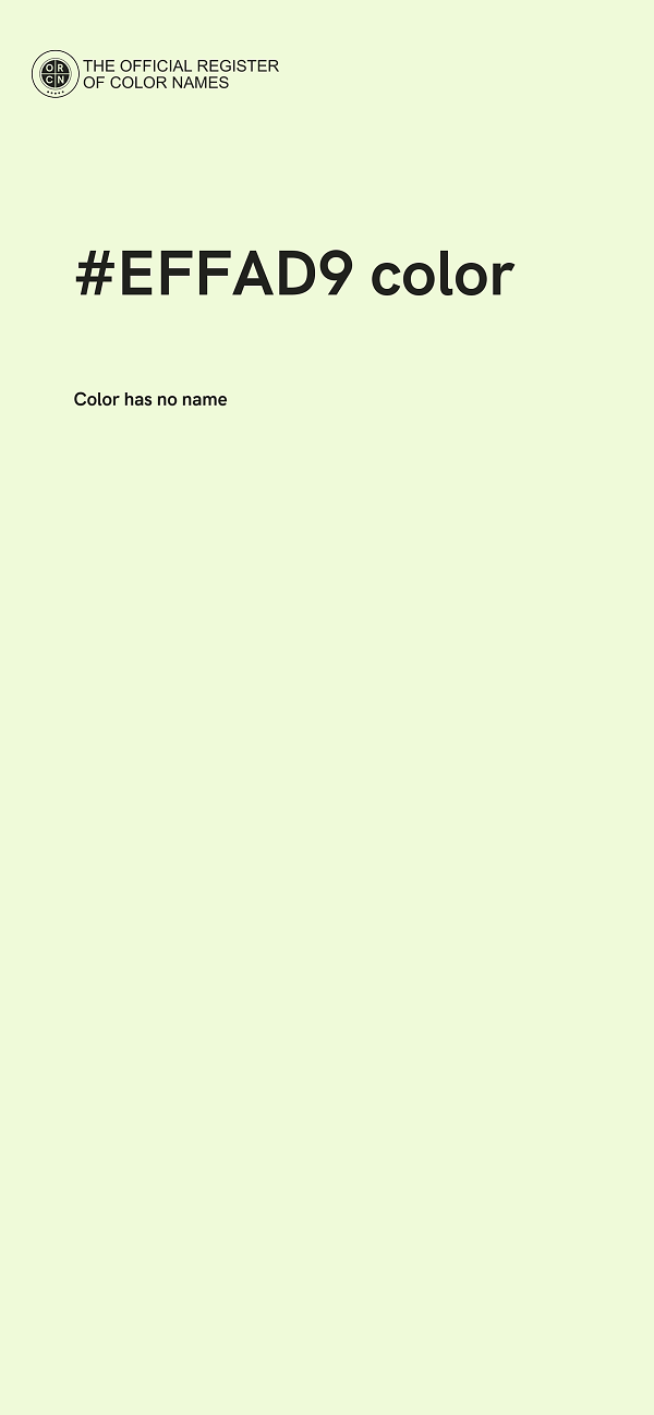 #EFFAD9 color image