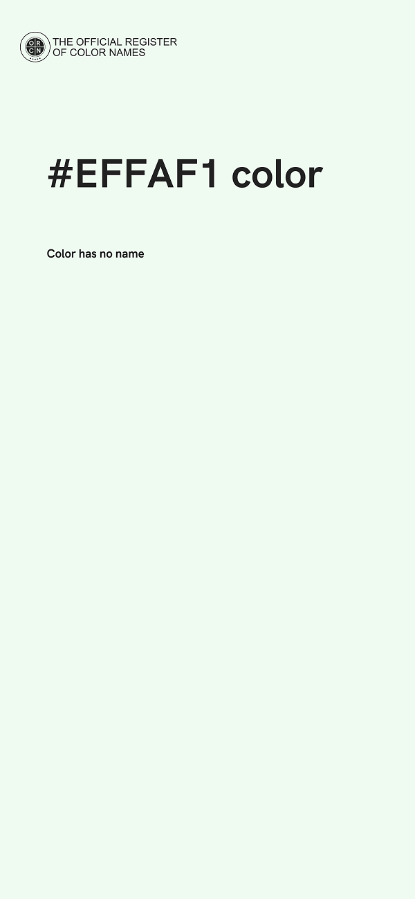 #EFFAF1 color image