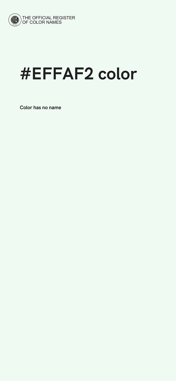 #EFFAF2 color image