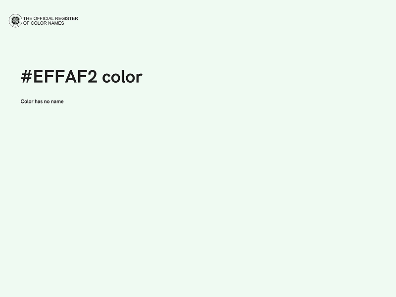 #EFFAF2 color image