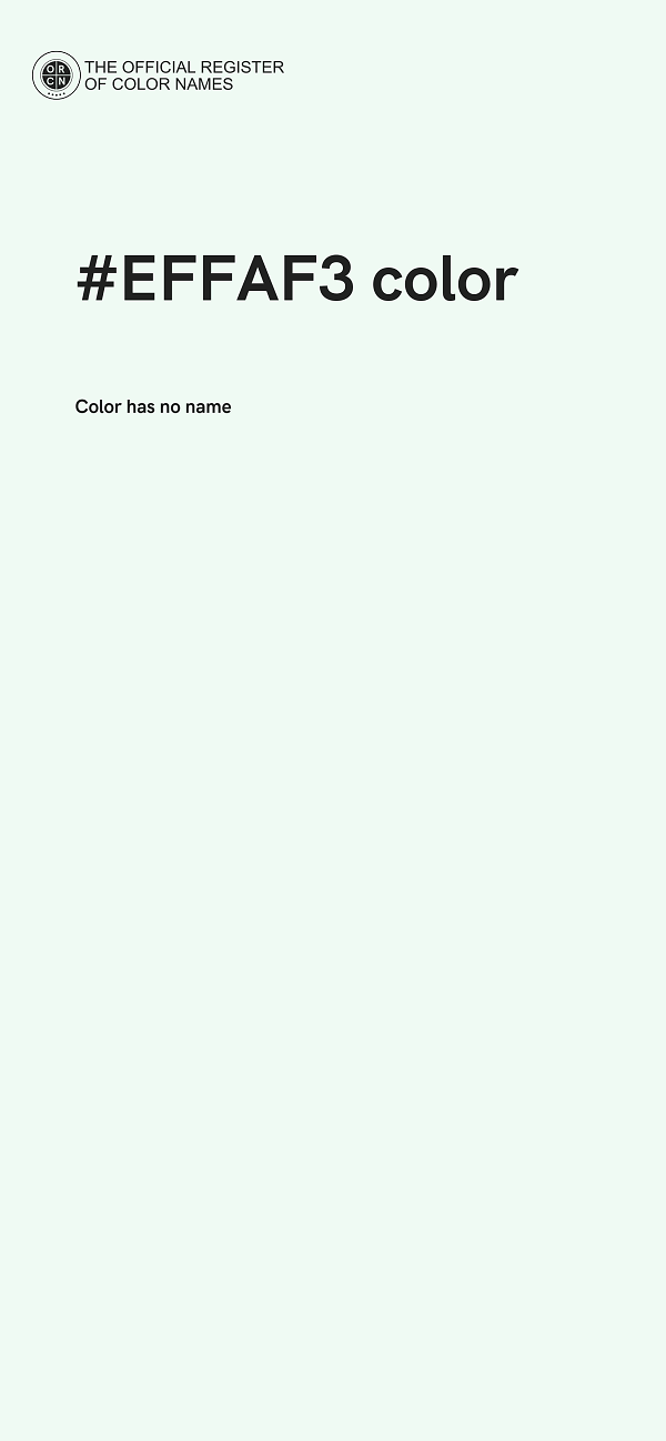 #EFFAF3 color image