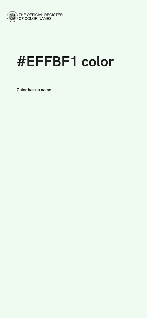 #EFFBF1 color image