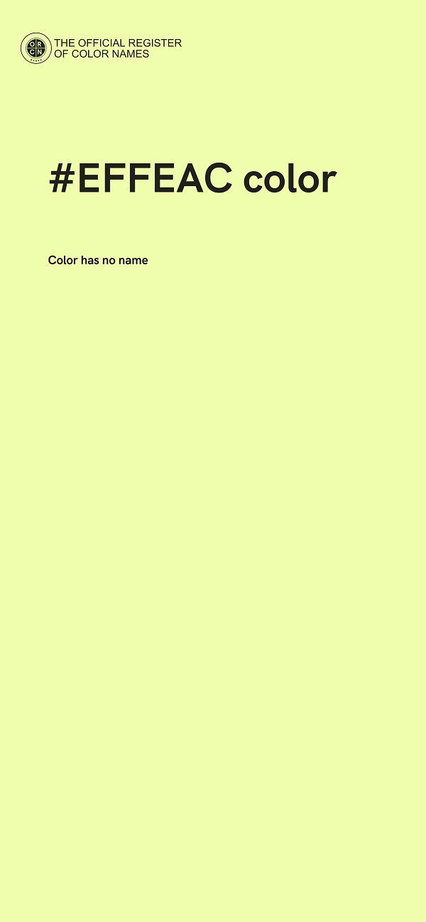 #EFFEAC color image