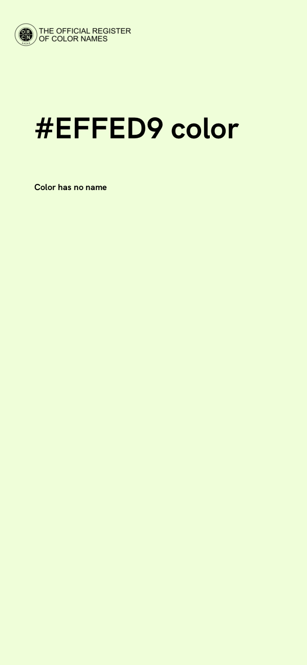 #EFFED9 color image