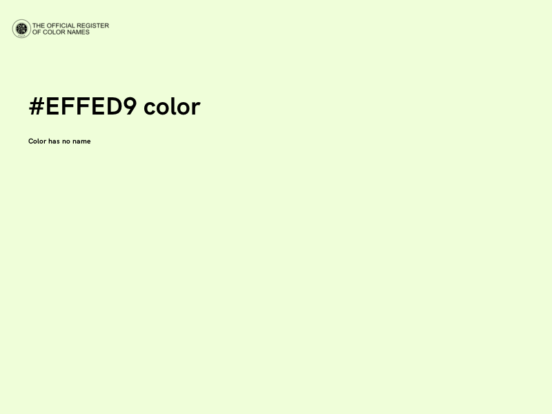 #EFFED9 color image